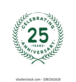 25 years design template. 25th vector and illustration.
