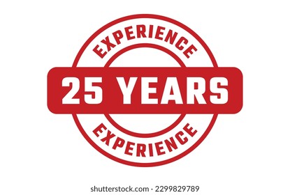 25 Years Experience Rubber Stamp