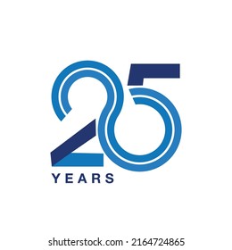 25 years infinity seamless logo icon