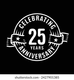 25 years logo design template. 25th anniversary vector and illustration.