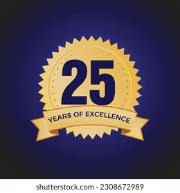 25 Years of_ Excellence Golden Badge 