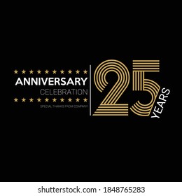 25 years old celebrating logo. happy anniversary 25th. Greetings celebrates.