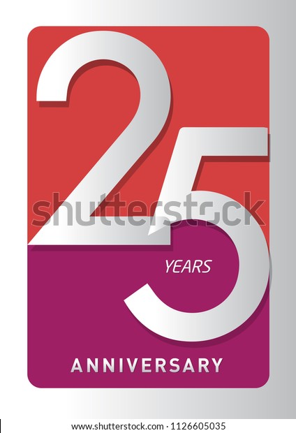 25 Years Old Celebrating Modern Logo Stock Vector (Royalty Free) 1126605035