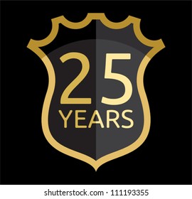 25 years shield