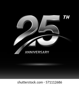 25 Years Silver Anniversary Logo Celebration