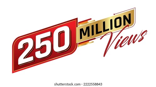 250 million views isolated on background. Vector illustration.