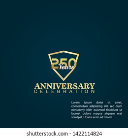 250 Years Anniversary Celebration Simple Logo Stock Vector (Royalty ...