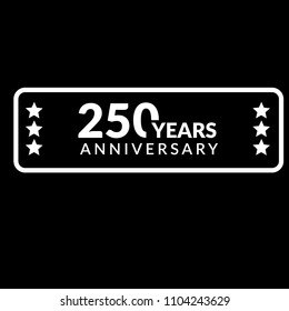 250 years anniversary, logo template. 