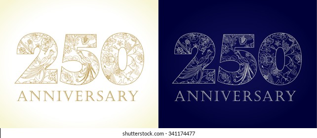 250-years-old-luxury-celebrating-numbers-stock-vector-royalty-free