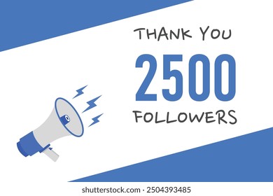 2500 OR 2.5k followers celebration. Thank you 2500 followers congratulation template banner. banner for social 2.5k friends and followers. celebrate subscribers and followers.
