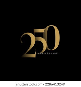 250th anniversary elegance logotype design template