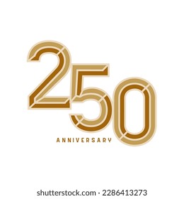 250th anniversary elegance logotype design template