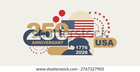 250th Anniversary of USA banner.