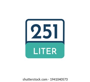 251 liters icon vector illustration