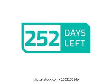 252 Days Left banner on white background, 252 Days Left to Go