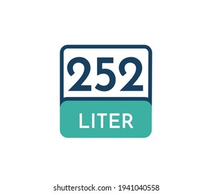 252 liters icon vector illustration