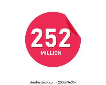 252 million texts on the white background