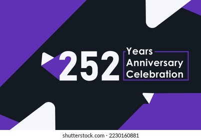 252 years anniversary celebration modern banner template design