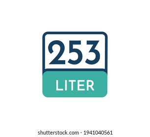 253 liters icon vector illustration