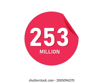 253 million texts on the white background