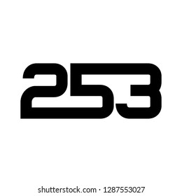 253 Number Logo Vector Stock Vector (Royalty Free) 1287553027 ...
