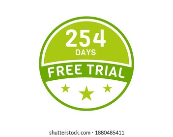 254 días de juicio gratuito. 254 días Insignias de prueba gratuitas