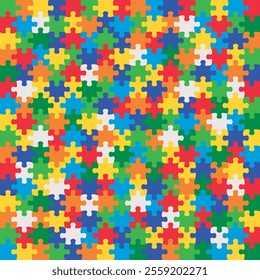 256 colorful jigsaw puzzle pieces background vector.	