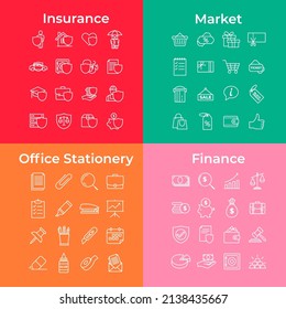 256 plantilla de símbolo de conjunto de iconos para ilustración vectorial de colección de diseño gráfico y web