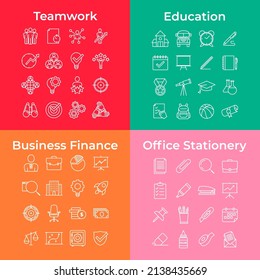 256 plantilla de símbolo de conjunto de iconos para ilustración vectorial de colección de diseño gráfico y web