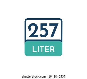 257 liters icon vector illustration