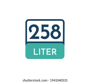 258 liters icon vector illustration