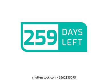 259 Days Left banner on white background, 259 Days Left to Go