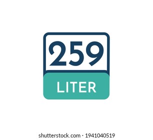 259 liters icon vector illustration