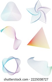 2.5d hand-painted creative line graphic vector illustration