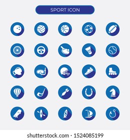 25-sport icon flat shadow vector design