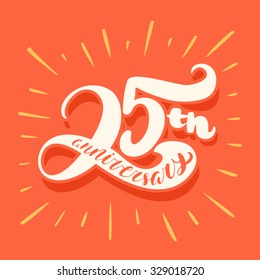 25th anniversary card.