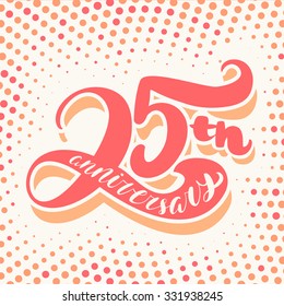 25th anniversary card.