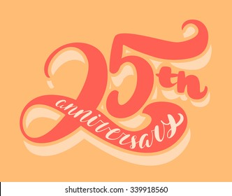 25th anniversary card.