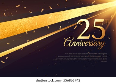 25th Anniversary Celebration Card Template