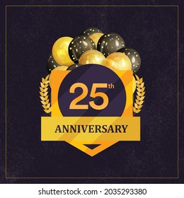 25th Anniversary Celebration Design, Vector illustration design.