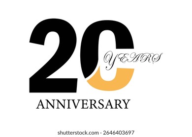 25th Anniversary Celebration Logo – Elegant and luxury Vector Icons for Milestone Celebrations in golden color.
