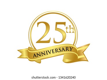 25th Anniversary celebration logo vector