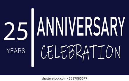 25th Anniversary celebration. twenty five years anniversary logo banner template.