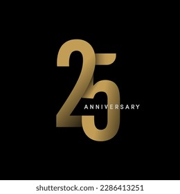 25th anniversary elegance logotype design template