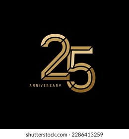 25th anniversary elegance logotype design template