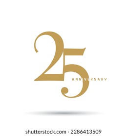 25th anniversary elegance logotype design template