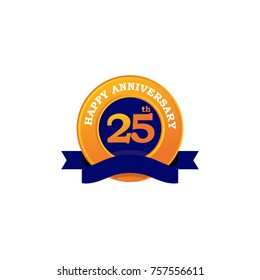 25th Anniversary emblematic logo design