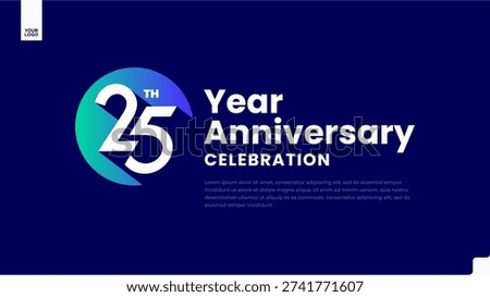 25th anniversary logo design circle logo mark banner template