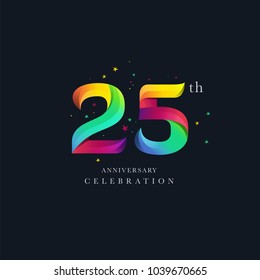 25th Anniversary Logo Design, Number 25 Icon Vector Template.