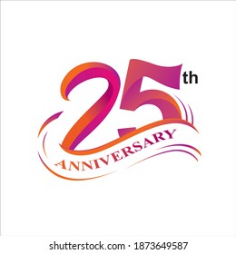 25th anniversary logo vector design